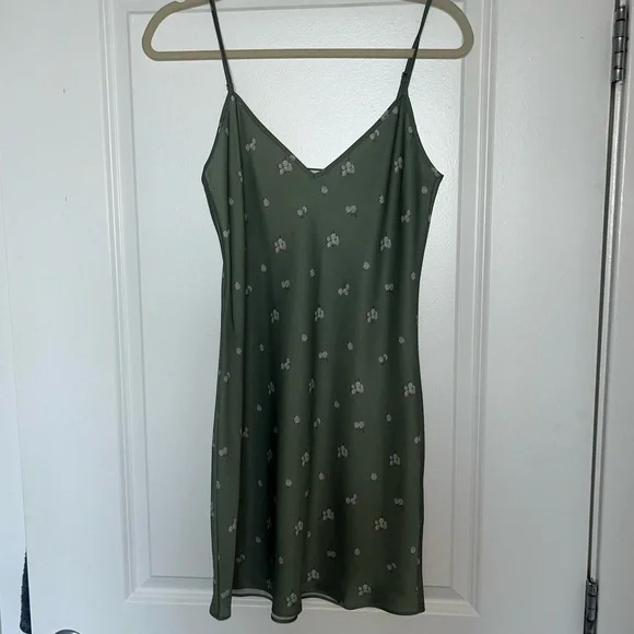 aritzia green silk dress Toulouse Satin Dress